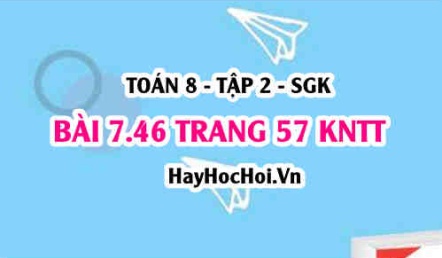 Bài 7.46 trang 57 Toán 8 Tập 2 Kết nối tri thức